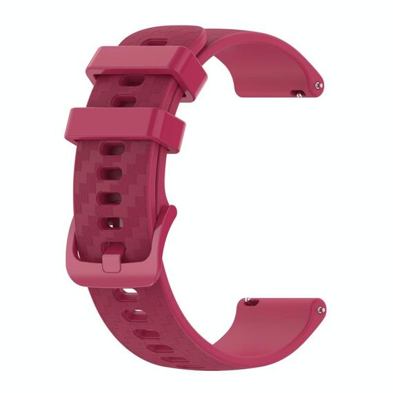 Per Huawei Watch GT3 42mm 20mm da orologio in silicone a strisce in fibra di carbonio (Borgogna)