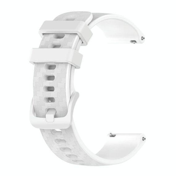 Per Huawei Watch 2 20 mm in fibra di carbonio Strisce Strisce (Bianco)