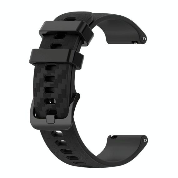 Per Huawei Watch 2 20 mm in fibra di carbonio Strisce Strisce (nero)