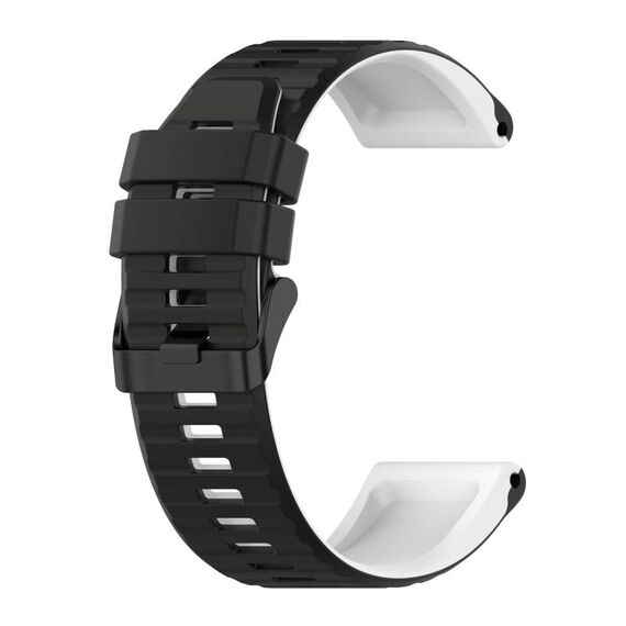 Per Garmin Forerunner 945 22mm Cinturino in silicone in silicone (nero + bianco)
