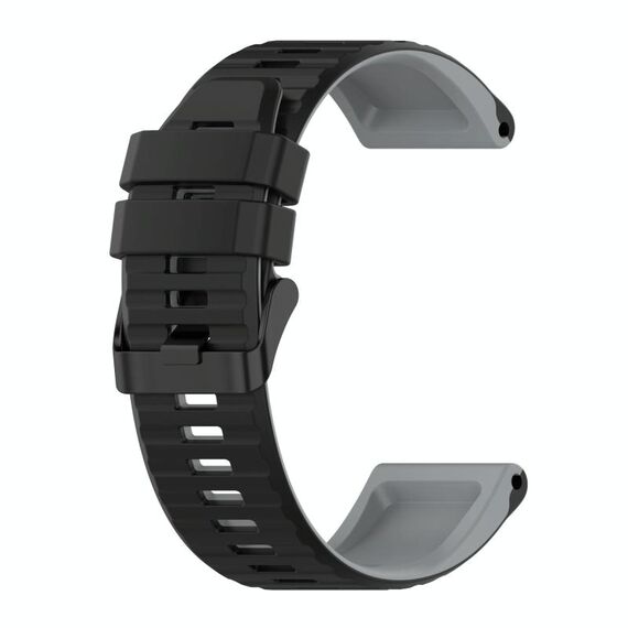 Per Garmin Forerunner 945 22mm Silicone Mixing Color Watch cinturino (nero + grigio)