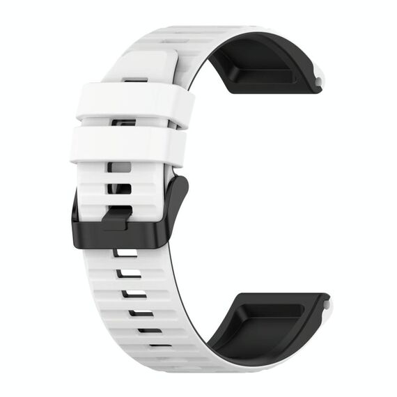 Per Garmin Fenix 3 Zapphire 26mm Silicone Mixing Color watch cinturino (bianco + nero)