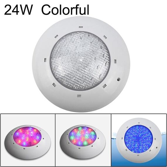 Lampada da parete per piscina in plastica ABS 24W Luce subacquea (colorata)