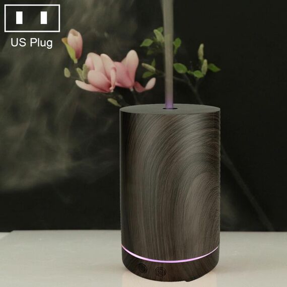200ml Hollow-out Forest Pattern Macchina per aromaterapia con olio essenziale in legno Umidificatore ad ultrasuoni Spruzzatore automatico di alcol, Spina Specifica: spina americana (Marrone scuro-4)
