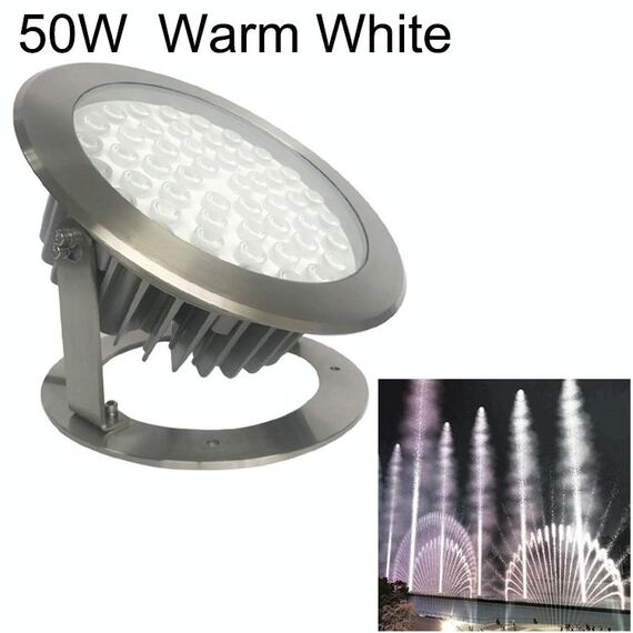 Luce subacquea per piscina a LED con paesaggio da parco quadrato da 50 W (luce bianca calda)