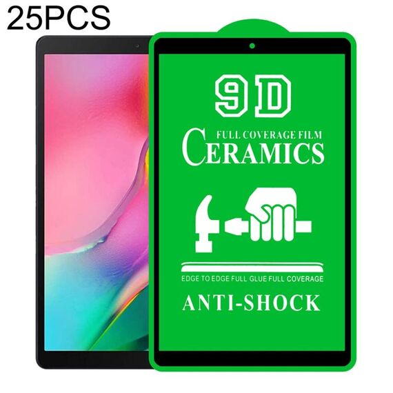 Per Samsung Galaxy Tab A 10.1 2019 T510 / T515 25 PCS 9D Full Screen a schermo intero Pellicola in ceramica