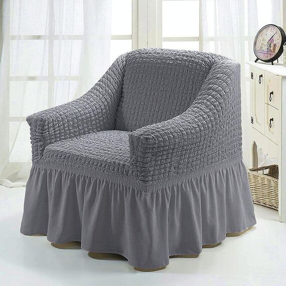 Four Seasons Universal Elastic Coverage Copertura Gonna in stile Stile Copertura del divano, Dimensioni: single s 90-140cm (grigio medio a un colore)