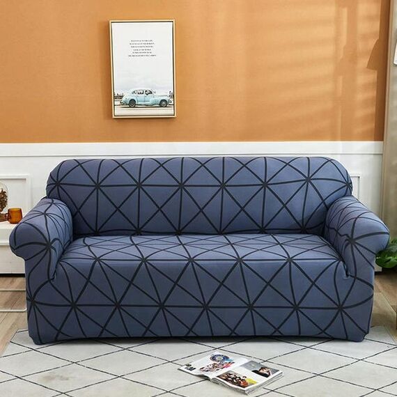 Doppio sedile Soggiorno Four Seasons Elastic Copertura completa Divano antiscivolo Cover, Dimensioni: 145 x 185 cm (blu)