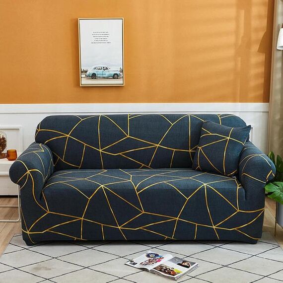 Doppio sedile Soggiorno Four Seasons Elastic Copertura completa Sofà antiscivolo Copertura, Dimensioni: 145 x 185 cm (Hiliu)