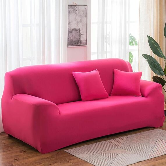 Four Seasons Solid Color Elastic Coverage Pieno Copertura antiscivolo Cover (Rose Red)