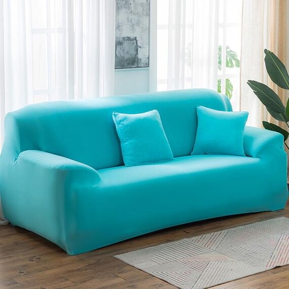 Four Seasons Solid Color Elastic Coverage Copertura antiscivolo Cover (Sky Blue)
