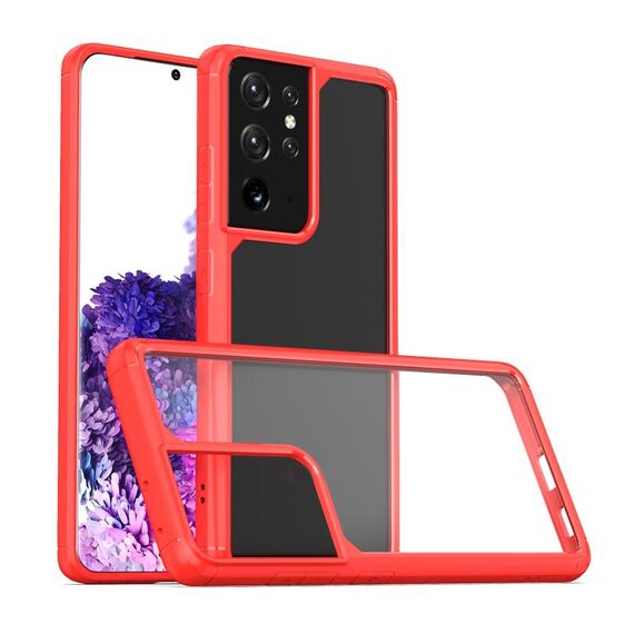 Per Samsung Galaxy S21 Ultra 5G TPU + custodia protettiva PC (rosso)