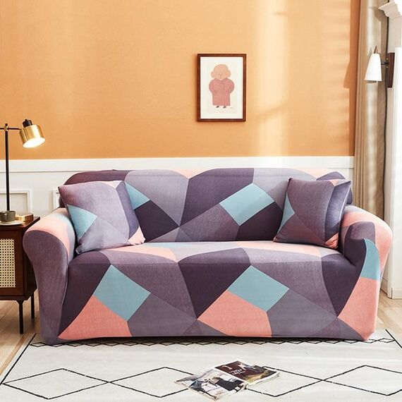 Copertura a doppia copertura completa copertura elastica antiscivolo (Rubik Cube Purple)