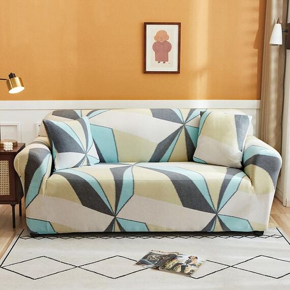 Copertura del divano antiscivolo elastici coperta a doppia copertura completa (fantasia)