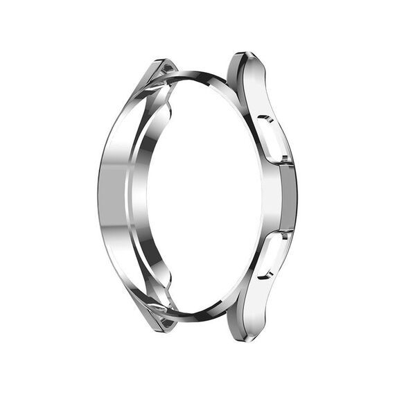 Per Samsung Galaxy Watch4 Classic 42mm Electroplating Hollow Half-Pack Cassa protettiva TPU (argento)