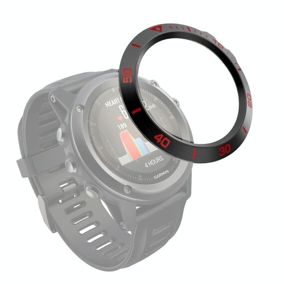 Per Garmin Fenix ​​3/3 HR Smart Watch anello di cornice in acciaio, una versione (lettera rossa nera)