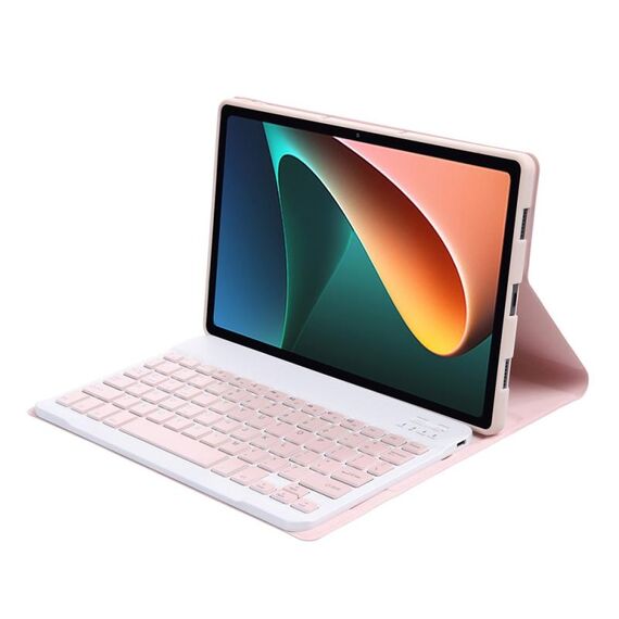 A0N5 ultrasottile del cuoio della tastiera staccabile agnello Texture TPU Bluetooth di caso con il supporto per Xiaomi Pad 5/5 Pro (colore rosa)