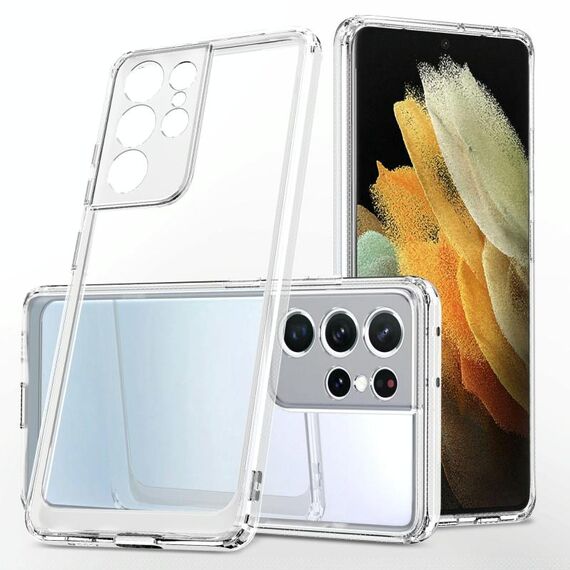 Per Samsung Galaxy S21 Ultra 5G Crystal Clear Shock Antiurto Antiurto Caso di protezione del PC + TPU (trasparente)