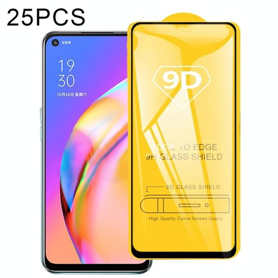 Per OPPO A93 5G / A93S 5G 25 PCS 9D colla a schermo intero a schermo intero in vetro temperato