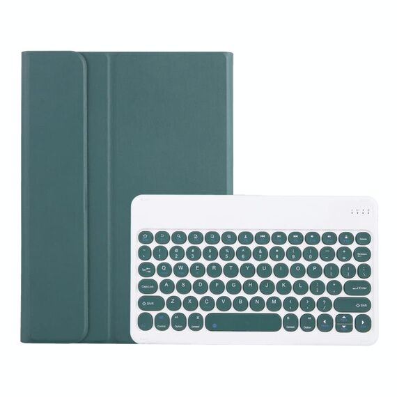 Y0N5 TPU Tablet Case Lambskin Texture Torro Turno Tastiera Bluetooth Caso della tavoletta in pelle con supporto per Xiaomi Pad 5/5 PRO (verde scuro + verde scuro)