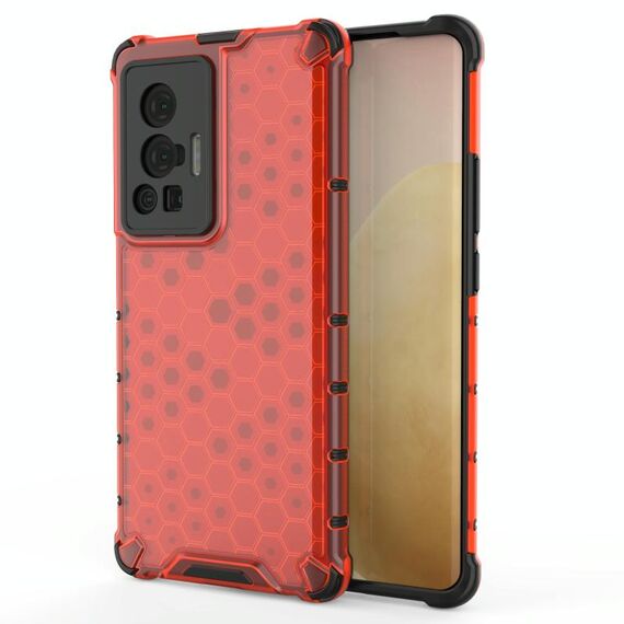 Per vivo X70 Pro Ambito antiurto PC + Caso TPU (rosso)