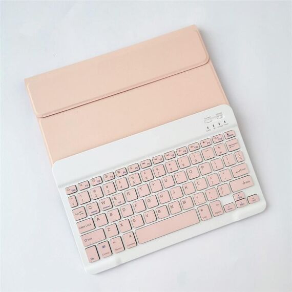 Per Lenovo Smart Tab M10 HPD Plus TB-X606F 10.3 pollici LX103 Colore solido Staccabile Tasto quadrato Tastiera Bluetooth Custodia in pelle con supporto (rosa)