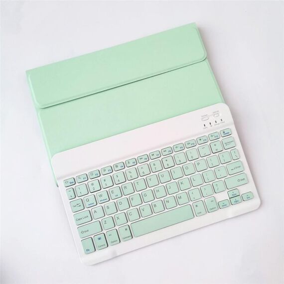 Per Lenovo Smart Tab M10 HPD Plus TB-X606F 10.3 pollici LX103 Colore solido Staccabile Quadrato Strage Tasto Bluetooth Custodia in pelle con supporto (verde)