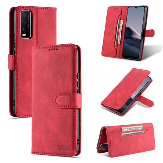 Per Vivo Iqoo U1x Azns Dream II SENTIRE SENTIRE PU + TPU Custodia in pelle flip orizzontale con titolare e slot per schede e portafoglio (rosso)