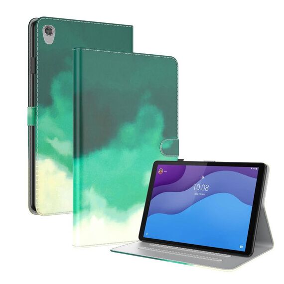 Per Lenovo TAB M10 HD GEN 2 TB-X306X, TB-X306F 10.1 TB-X306F 10.1 Tensione ACQUATORE ACQUATORE SENTIRE SENTIRE MAGNETICO Horizontal flip custodia in pelle PU con supporto (verde)