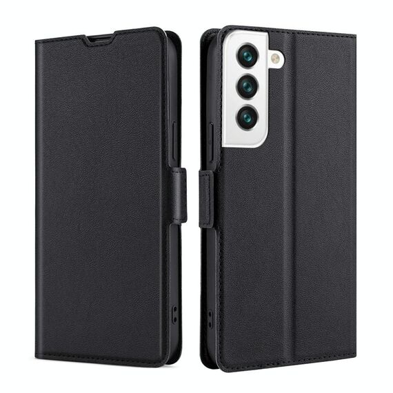 Per Samaung Galaxy S22 + 5G fibbia a tensione ultra-sottile PU + TPU custodia in pelle flip orizzontale con supporto e slot per schede (nero)