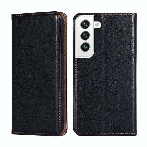 Per Samaung Galaxy S22 + 5G Custodia in pelle orizzontale a colori Pure Color Pure con supporto e carta Slot & Portafoglio (nero)