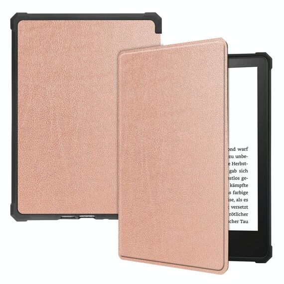 Per Amazon Kindle PaperWhite 2021 TENUTO TENSIONE TENSIONE TENTAGGIO TPU TPU Flip Horizontal Flip Tablet custodia in pelle con funzione di sonno / sveglia (oro rosa)