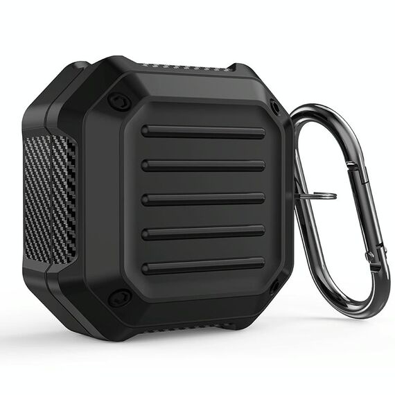 Per Samsung Galaxy Germoni Live / Boccioli 2 / Boccioli Pro Aurimproofish Auricolari in fibra di carbonio Cassa protettiva per auricolari con gancio (nero)