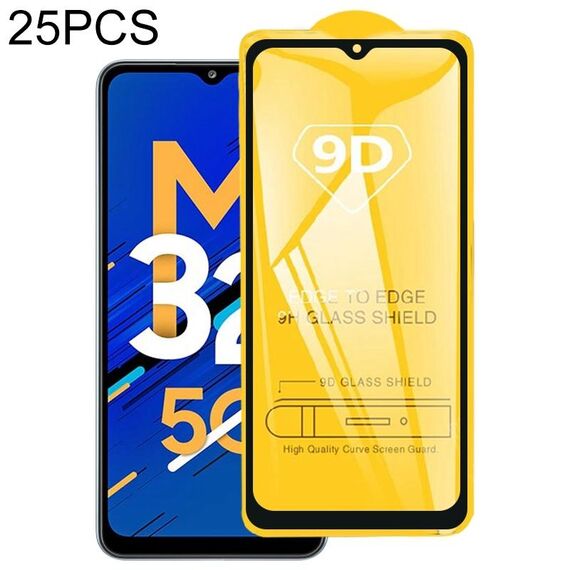 Per Samsung Galaxy M32 5G 25 PCS 9D Pellicola integrale in colla full schermo integrale