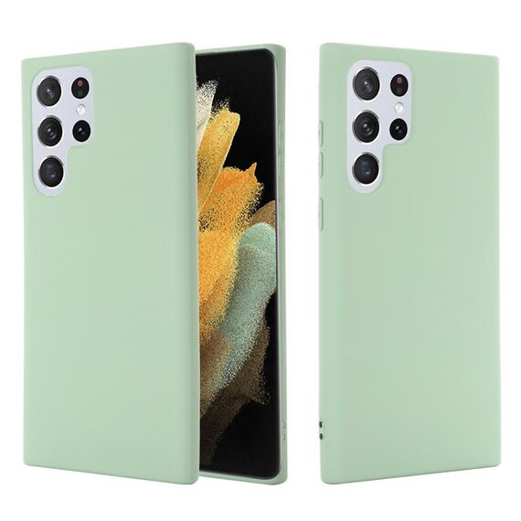Per Samsung Galaxy S22 Ultra 5G colore puro liquido liquido antiurto a prova di copertura intera copertura (verde)