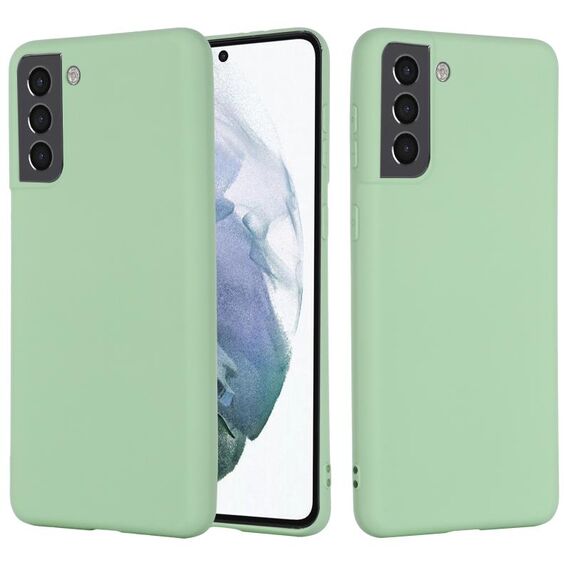 Per Samsung Galaxy S22 + 5G Color Pure Color Silicone Antifondo antiurto Custodia con copertura intera (verde)