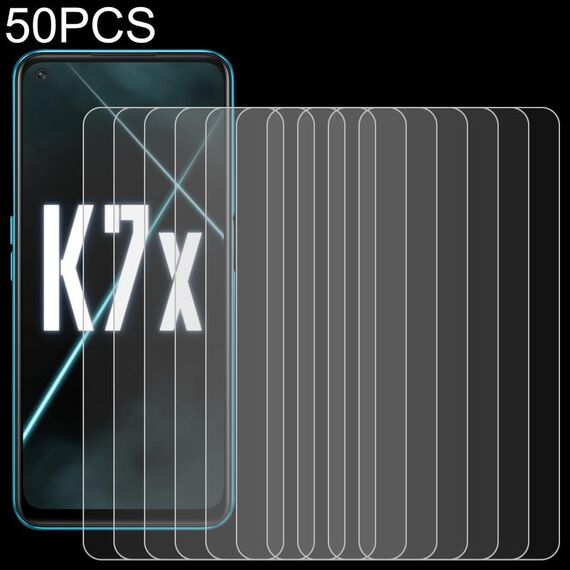 Film in vetro temperato da 50 pezzi 0.26mm 9h 2.5D per OPPO K7X
