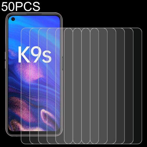 Film in vetro temperato da 50 pezzi 0.26mm 9h 2.5D per OPPO K9S