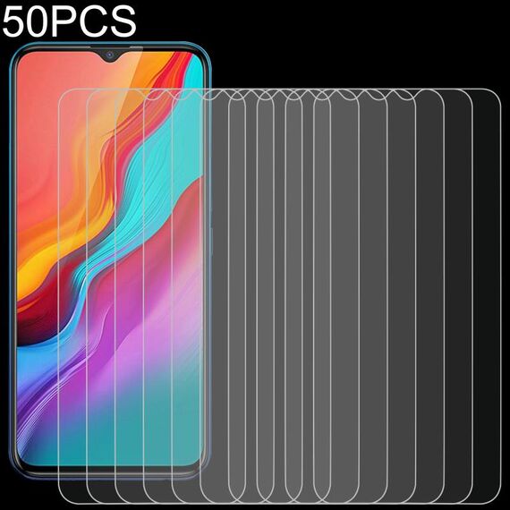 50 PCS 0.26mm 9H 2.5D Tempered Glass Film For Infinix Hot 8 Lite