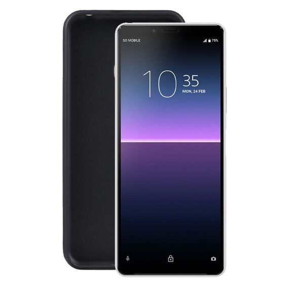 Cassa del telefono TPU per Sony Xperia 10 II (pudding nera)