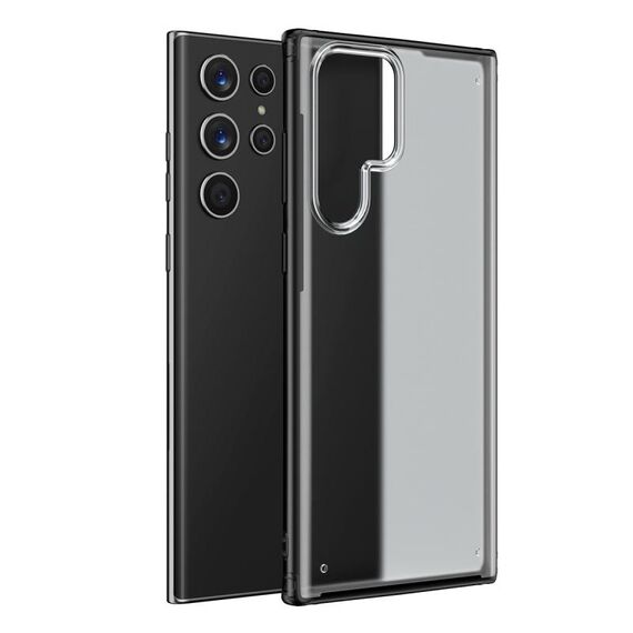 Per Samsung Galaxy S22 Ultra 5G Cassa del telefono antiurto a quattro corner TPU + PC (nero)