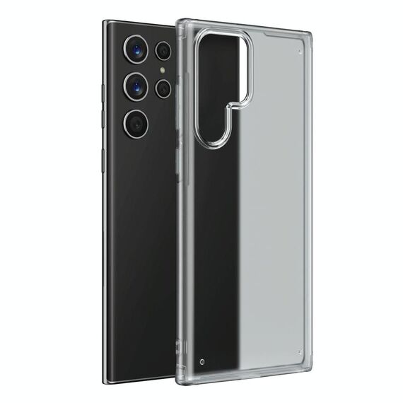 Per Samsung Galaxy S22 Ultra 5G Cassa del telefono TPU + PC a quattro angoli a quattro angoli (traslucido)