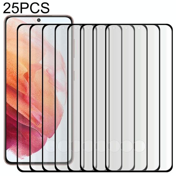 25 PCS Edge Colla 3D Bordo curvo Pellicola di vetro temperato a schermo intero per Samsung Galaxy S22 5G (nero)