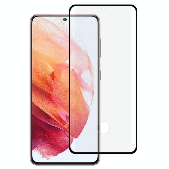 Pellicola di vetro temperato a schermo curvo in colla 3D per Samsung Galaxy S22 5G (nero)