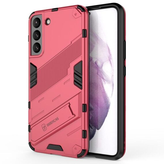 Per Samsung Galaxy S22 + 5G Punk Armor 2 in 1 pz + TPU Cassa del telefono antiurto con supporto invisibile (rosso chiaro)