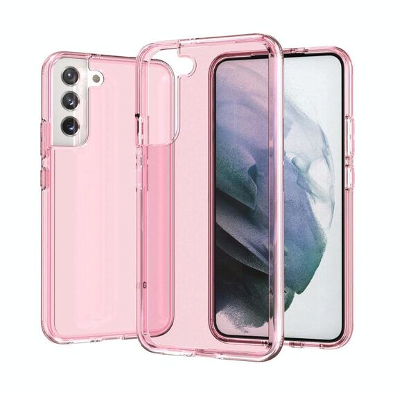 Per Samsung Galaxy S22 + 5G Cassa del telefono di protezione trasparente antiurto antiurto (rosa)