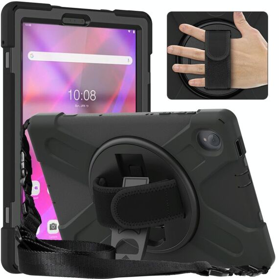 Per Lenovo Tab K10 / M10 PLUS Silicone + Case protettiva per PC PC (nero)