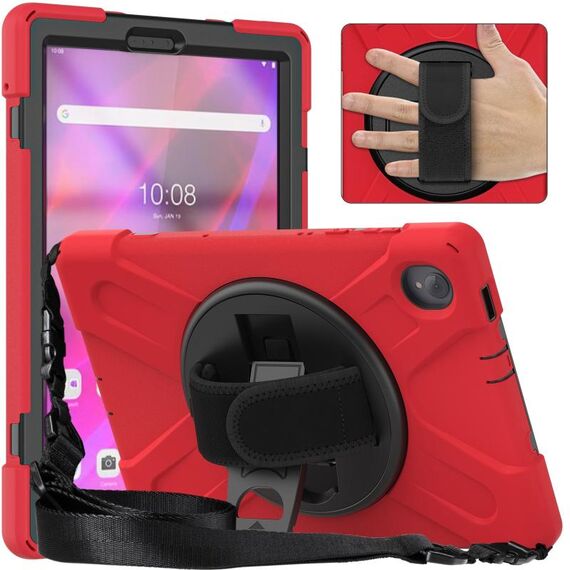 Per Lenovo Tab K10 / M10 Plus Custodia per tablet protettiva in silicone + PC (rosso)