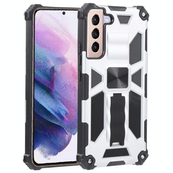 Per Samsung Galaxy S22 + 5G TPU antiurto + custodia protettiva magnetica per PC con supporto (argento)