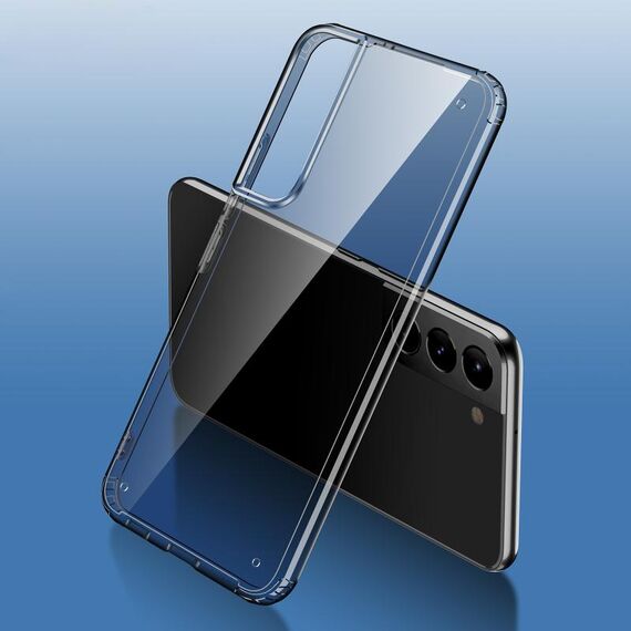 Per Samsung Galaxy S22 Ultra 5G Crystal PC + Cassa del telefono TPU (nero trasparente)